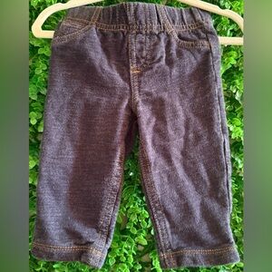 Carter’s Baby Pants 6M | Blue Pull-On Faux Denim Jeans | Soft & Cozy